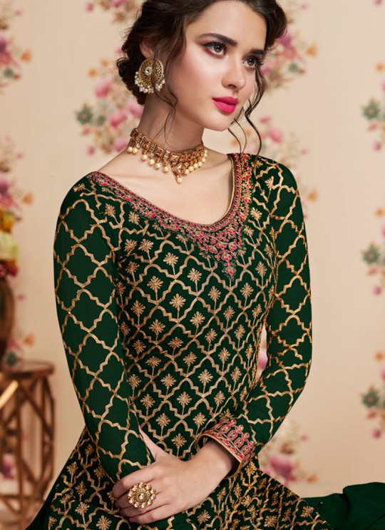 Green Georgette Embroidered Eid Wear Sharara Kameez Nafiza 8197 By Aashirwad Creation SC/014434 Green Georgette Embroidered Eid Wear Sharara Kameez Nafiza 8197 By Aashirwad Creation SC/014434