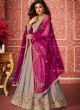 Fashionable Georgette Floor Length Anarkali In Grey Color For Bridesmaids Nusrat 8290 By Aashirwad SC/016087