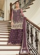 Wine Net Bridal Sharara Suit Premium Sharara 7021 By Aashirwad SC/016957 Wine Net Bridal Sharara Suit Premium Sharara 7021 By Aashirwad SC/016957