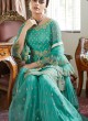 Turquoise Net Bridal Sharara Suit Premium Sharara 7022 By Aashirwad SC/016958