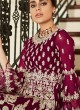 Magenta Net Bridal Sharara Suit Premium Sharara 7023 By Aashirwad SC/016959