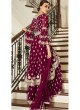 Magenta Net Bridal Sharara Suit Premium Sharara 7023 By Aashirwad SC/016959