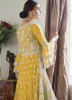 Premium Sharara Gold By Aashirwad 7024A Yellow Net Palazzo Suit SC-017443