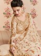 Cream Georgette Embroidered Eid Wear Floor Length Anarkali Rivaana 8191 By Aashirwad Creation SC/015153