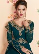 Teal Blue Georgette Embroidered Eid Wear Floor Length Anarkali Rivaana 8194 By Aashirwad Creation SC/015156