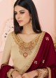 Rosy By Aashirwad 7124 Beige Pure Georgette Straight Cut Suit