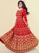 Royal Silk Festival Anarkali Suit In Red Color Saanvi 8081 SC/013193