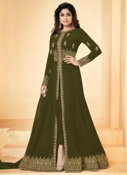 Georgette Party Designer Suit In Green Color Shamita Color Plus 10001I SC/013535