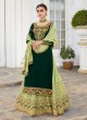 Green Georgette Embroidered Skirt Kameez Skirt 7042 By Aashirwad  SC/016566