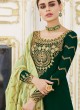 Green Georgette Embroidered Skirt Kameez Skirt 7042 By Aashirwad  SC/016566