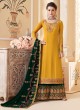 Yellow Georgette Party Wear Palazzo Suits Suhani 7068 By Aashirwad