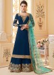 Blue Georgette Party Wear Palazzo Suits Suhani 7069 By Aashirwad