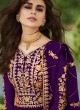 Purple Georgette Ceremony Wear Palazzo Suits Gota Pati Vol-2 7028 By Aashirwad Aash-7028