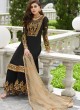 Black Georgette Ceremony Wear Palazzo Suits Gota Pati Vol-2 7030 By Aashirwad Aash-7030