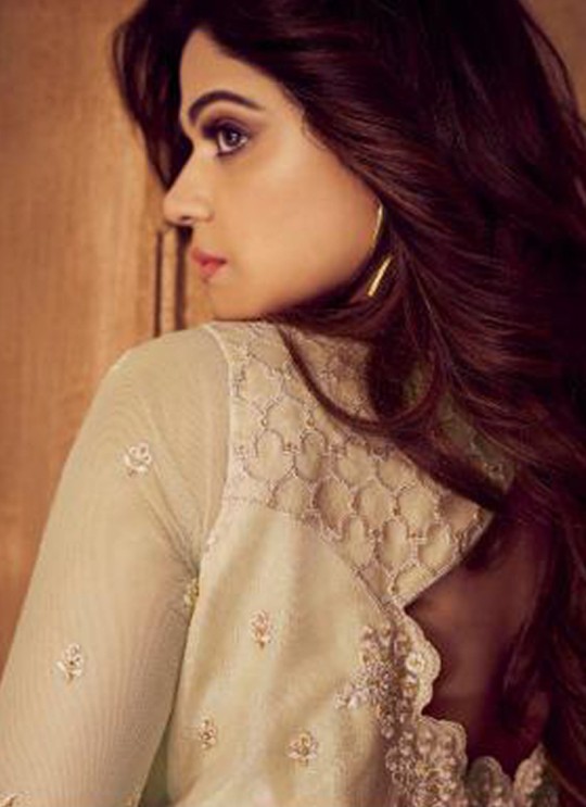 Beige Net Embroidered Floor Length Anarkali Karigiri-02 8245 By Aashirwad Beige Net Embroidered Floor Length Anarkali Karigiri-02 8245 By Aashirwad