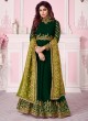 Green Georgette Embroidered Abaya Style Anarkali Saanvi -2 8258 By Aashirwad