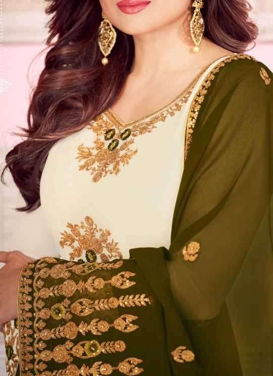 White Georgette Embroidered Abaya Style Anarkali Saanvi -2 8261 By Aashirwad White Georgette Embroidered Abaya Style Anarkali Saanvi -2 8261 By Aashirwad
