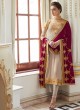 Luxurious Satin Georgette Party Wear Churidar Suit In Beige Color Sadaf 7014 By Aashirwad SC/016285