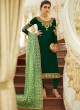 Joyful Satin Georgette Party Wear Churidar Suit In Green Color Sadaf 7015 By Aashirwad SC/016287