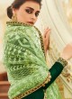 Joyful Satin Georgette Party Wear Churidar Suit In Green Color Sadaf 7015 By Aashirwad SC/016287