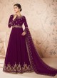 Magenta Georgette Embroidered Abaya Style Suits Saloni 8307 By Aashirwad