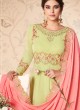 Pista Green Georgette Embroidered Abaya Style Suits Saloni 8308 By Aashirwad