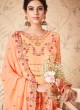 Peach Georgette Embroidered Abaya Style Suits Saloni 8311 By Aashirwad