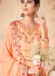 Peach Georgette Embroidered Abaya Style Suits Saloni 8311 By Aashirwad
