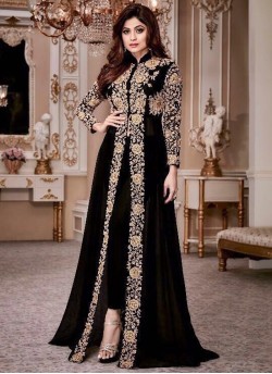 Shamita Gold 8001 Colours By Aashirwad Creation Party Wear Designer Suits