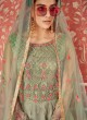 Jubilant Net Wedding Wear Floor Length Anarkali In Green Color Wedding 8305 By Aashirwad SC/016314