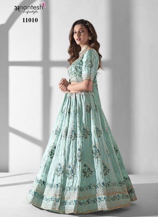 Sky Blue Organza Multi Embroidery BRIDESMAID VOL-2 11010 Sky Blue Organza Multi Embroidery BRIDESMAID VOL-2 11010