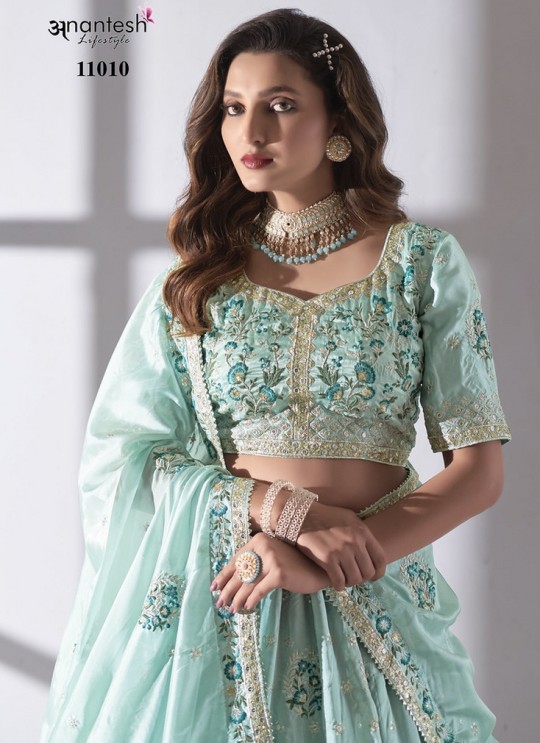 Sky Blue Organza Multi Embroidery BRIDESMAID VOL-2 11010 Sky Blue Organza Multi Embroidery BRIDESMAID VOL-2 11010