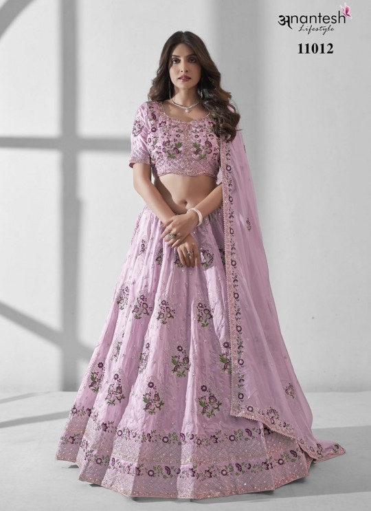 Pink Organza Multi Embroidery BRIDESMAID VOL-2 11012 Pink Organza Multi Embroidery BRIDESMAID VOL-2 11012