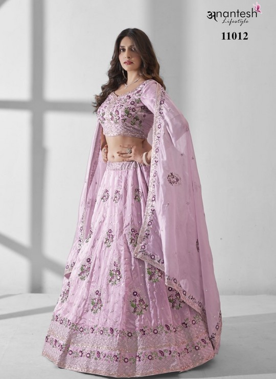 Pink Organza Multi Embroidery BRIDESMAID VOL-2 11012 Pink Organza Multi Embroidery BRIDESMAID VOL-2 11012