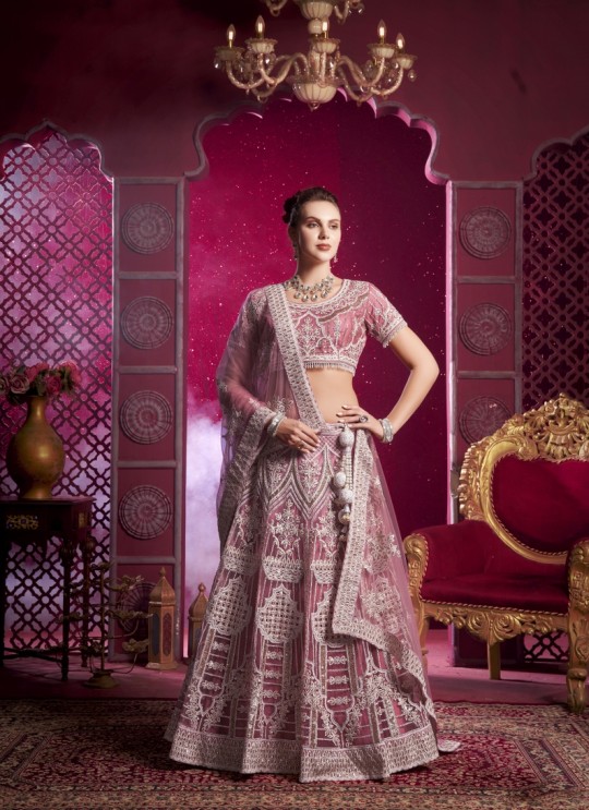 Pink Net Readymade Lehenga 10 Kalli BRIDLE COUTURE VOL-4 9017