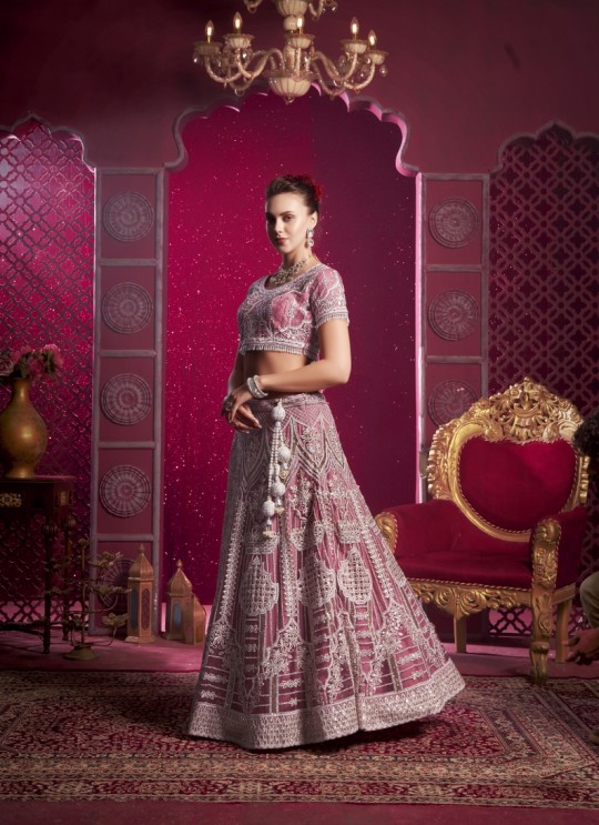 Pink Net Readymade Lehenga 10 Kalli BRIDLE COUTURE VOL-4 9017
