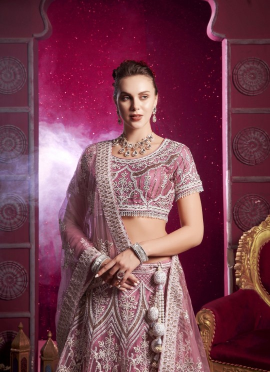 Pink Net Readymade Lehenga 10 Kalli BRIDLE COUTURE VOL-4 9017