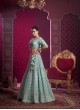 Sky Blue Net Bridal Lehenga Zarkan Work BRIDLE COUTURE VOL-4 9018