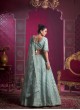 Sky Blue Net Bridal Lehenga Zarkan Work BRIDLE COUTURE VOL-4 9018
