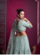 Sky Blue Net Bridal Lehenga Zarkan Work BRIDLE COUTURE VOL-4 9018