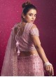 Peach Net Bridal Lehenga Zarkan & Pear Work 10 Kalli BRIDLE COUTURE VOL-4 9020