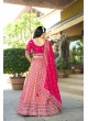 Pink Pure Viscose Dola Silk Semi-Stitched Designer Lehenga| Occasion Vol-11 5041