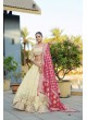 Cream Pure Cosmos Bandhej Semi-Stitched Lehenga Choli Occasion Vol-11 5042