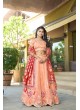 Dark Peach Pure Cosmos Bandhej Semi-Stitched Salwar Kameez Occasion Vol-11 5043