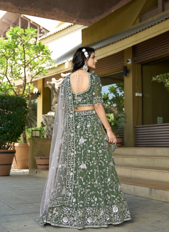 Green Pure Cosmos Tissue with Net Semi-Stitched Lehenga Choli Occasion Vol-11 5044 Green Pure Cosmos Tissue with Net Semi-Stitched Lehenga Choli Occasion Vol-11 5044
