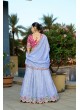 Blue Pure Cosmos Bandhej Designer Lehenga | Occasion Vol-12 5048