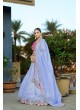 Blue Pure Cosmos Bandhej Designer Lehenga | Occasion Vol-12 5048
