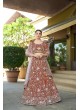 Brown Pure Cosmos Tissue Lehenga Choli | Occasion Vol-13 5053