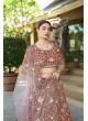 Brown Pure Cosmos Tissue Lehenga Choli | Occasion Vol-13 5053