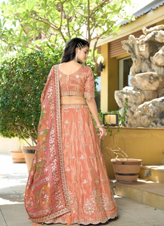 Orange Pure Cosmos Viscose Lehenga Choli | Occasion Vol-13 5054